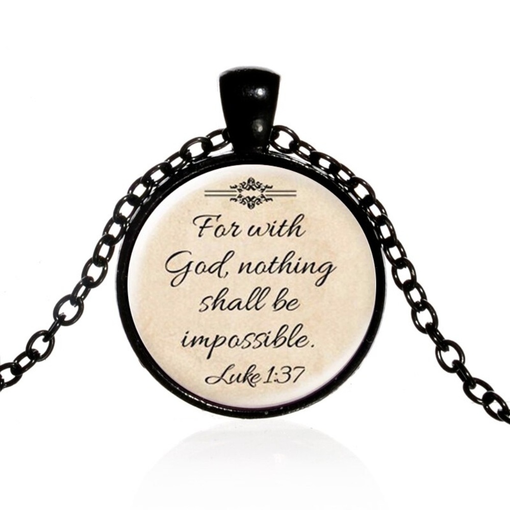 Proverbs Quote Handmade Faith Pendant Necklace